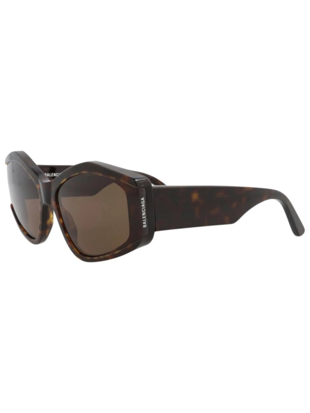 New Balenciaga Women's Sunglasses Cat Eye Recycled Acetate Frame Havana Havana